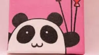 Very easy painting Panda 🐼 holding balloons 🎈