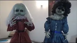 Spirit Hallowen 2022 roaming antique doll and Sunstar haunted holly roaming doll