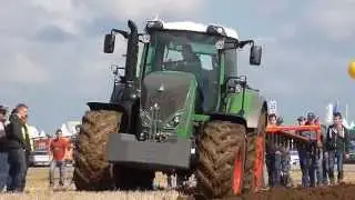 Fendt 720, 930 und 828 Vario - Ackern beim Fendt Feldtag 2014