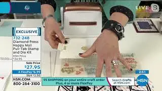 Diamond Press Happy Mail PullTab Stamp and Die Kit