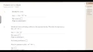 Section 3.1 Quadratic Functions and Models