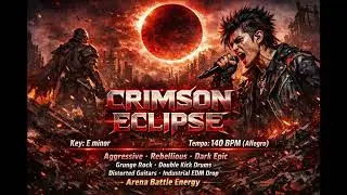 Crimson Eclipse | K-pop &times; Hard Rock &times; EDM | E Minor &middot; 140 BPM (Allegro)