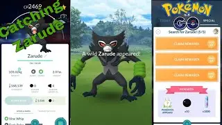 Pokemon Go Search For Zerude Special Research Task Completed & Zerude Encounter!