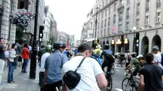 Riding with The Critical Mass - London 25 June 2010