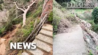 Alluvione, crolli alle strade che portano ad alcune spiagge Portoferraiesi