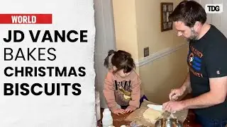 Vice President JD Vance bakes Christmas cookies along with his 3-year old daughter