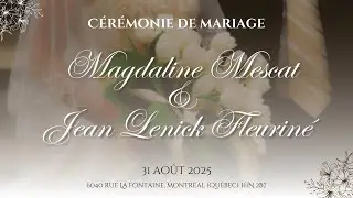 Cérémonie de mariage - Magdaline Mescat & Jean Lenick Fleuriné | 31/08/2025