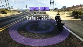 Weekly time trial &mdash; Calafia Way on motorcycle [radar off] GTA ONLINE
