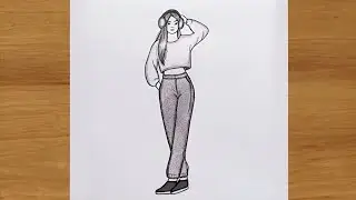 How to Draw a Girl with Headphones  | Easy Pencil Sketch for Beginners