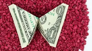 Money Origami Butterfly EASY instructions 🦋