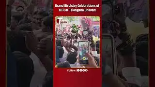 Grand Celebrations of KTR's Birthday at Telangana Bhavan!