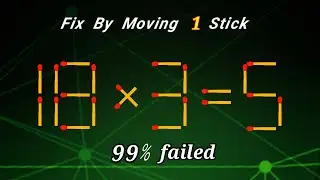 Move 1 stick to make equation correct | Improve IQ ✓ Matchstick Puzzle | thony official
