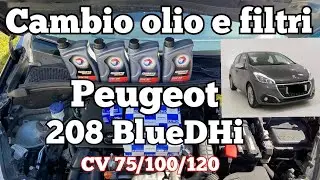 PEUGEOT 208/Citro&euml;n C3 BlueHDi CV75/100/120 CAMBIO OLIO E FILTRO!PIU' FILTRO ABITACOLO E FILTRO ARIA