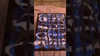 Epoxy resin nightstand makeover famowood ghost blue dark Ube ocean blue eyecandy powder pigments