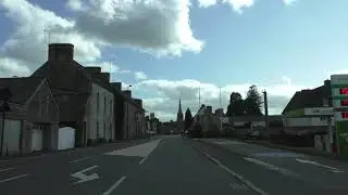Driving On The D8 From Ploumagoar Through Bourbriac To Kerien, C&ocirc;tes d'Armor, Brittany, France