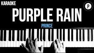 Prince - Purple Rain Karaoke Acoustic Piano Chords Cover Instrumental Lyrics
