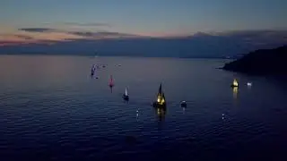 парад парусных яхт на Рице (празднование открытие бухты Находка)