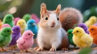 Catch Color Chicken, Cute Chicken, Duck, Rainbow Chicken, Rabbit, Cute Animals