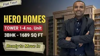 Hero Homes Sec 104 Tower 1-4 no.Unit l3bhk-1359 sq ft Best Ready to move flat Near Airport Rent/Sale