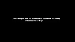 Using Reaper to record narration or audiobooks