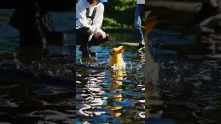 Magical Embrace: Pikachu & Ash in a Daylight Water World