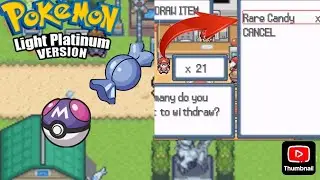 Rare Candy 🍬🍬 Master ball and unlimited money #cheat code #pokemon #pokemonlightplatinum