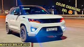 MY BREZZA 2022 GOT NEW COLOR CHANGING DRL 😍 NEW BREZZA MODIFIED TO DEVIL LOOK 😍 अब केहर मचा रही है 🙀