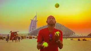 Learn to juggle in 3 days #juggling #jbr #burjalarab #marinawalk