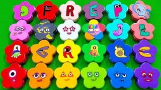 Numberblocks Toy & Slime Fun: Look All Clay with Mini Flowers Colorful! Satisfying ASMR Video