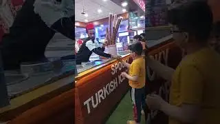 Turkish ice cream 🍦 uncle don't give him #Ice cream #brother [Ojasvi Rawat]#shorts