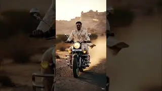 Royal Groom Entry on Royal Enfield Bullet | Epic Rajasthani Wedding Scene 👑🏍️#RoyalWedding#shorts
