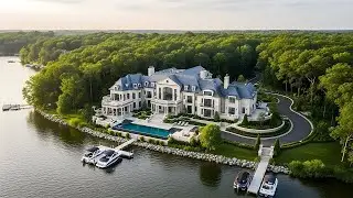 Inside a $97,000,000 LAKEFRONT Mega Mansion in Minnesota with Superyacht Dock