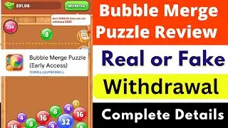 Bubble Merge Puzzle Real or Fake | Bubble Merge Puzzle Withdrawal | Bubble Merge Puzzle Game Review