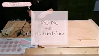 Packing dried flowers bouquet with love and care