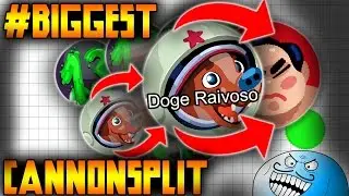 AGAR.IO | DOGE RAIVOSO CANNON SPLIT &Eacute;PICO GAMEPLAY COM #VOZ ATIVA