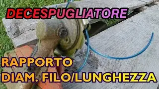 DECESPUGLIATORE GIUSTO RAPPORTO DIEMETRO FILO LUNGHEZZA TAGLIO