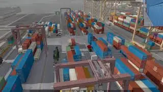 Exiting the Seattle Port in American Truck Simulator