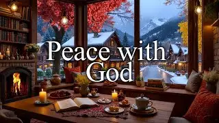 Cozy Village View and Bible Verses on Screen | Gentle Jazz Music for Deep Relaxation & Sleep