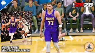 NBA 2K20 - 2K26 Updated Roster | Updated Jersey | New Sign/Trade | Gameplay | Lakers vs Bucks