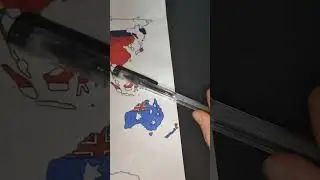 drawing Papua new Guinea on my World map #flag #map #реки #edit #рек #рекомендации #art
