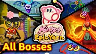 Kirby's Epic Yarn - All Bosses (No Damage)