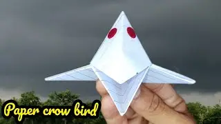 How to make notebook paper origami 🐦&zwj;⬛ crow make to egey/papercrow#diy#trending