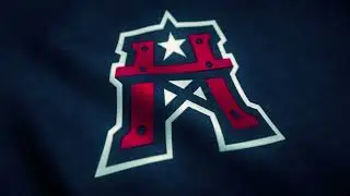 Houston Roughnecks Flag Logo Green Screen Loop Chroma Animation
