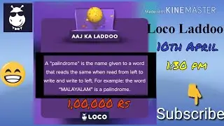 Loco Social Media Ladoo 10 April Afternoon 1:30 Pm || Win🎉&hearts;️Free lives