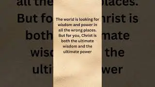 The world is looking for wisdom and power in all the wrong places #shorts #shortsviral