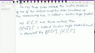 Vectors : - ( Scalar triple product -STP ; Introduction ) - 59.