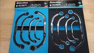 DuraTech Half Moon Box Wrench Set with Tray - Metric and SAE