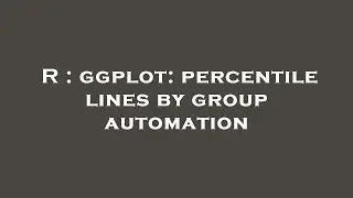 R : ggplot: percentile lines by group automation