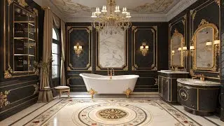 Luxury Royal 🪴💱Bathroom🏯 Design 🌈with Gold 🥇and Marble🚿🎼