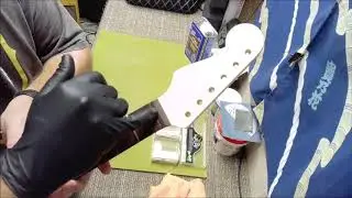 On The Bench Vol 9 Stratocaster Assembly Part 2 Dyeing The Rosewood Fretboard For A Vintage Look